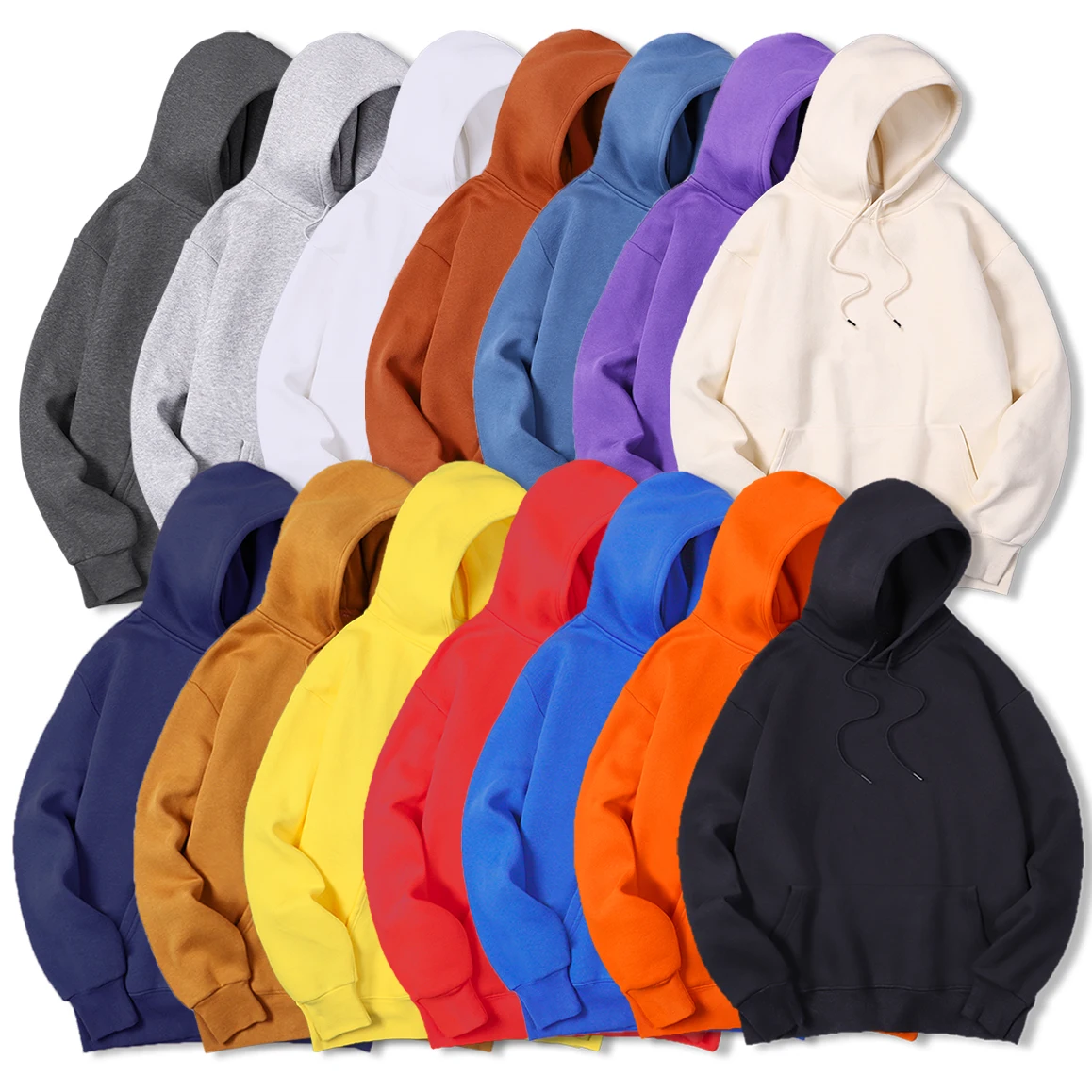 Streetwear Brand Hoodie - Heren effen kleur hoodie, warme wollen